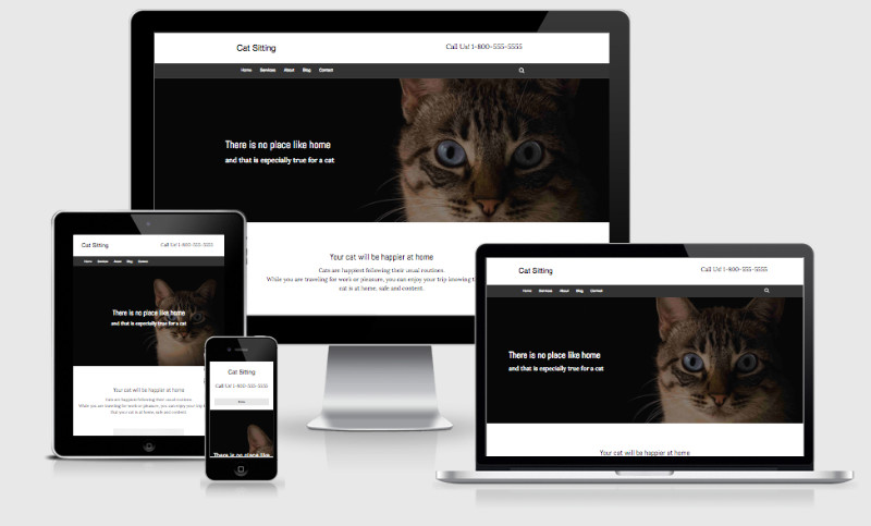 Responsive design pet sitter website